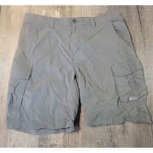 REI Coop Nylon Hiking Cargo Shorts Men's Size‎ Extra Large XL Gray Stretch Waist